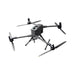 Large drone with multiple rotors on a white background