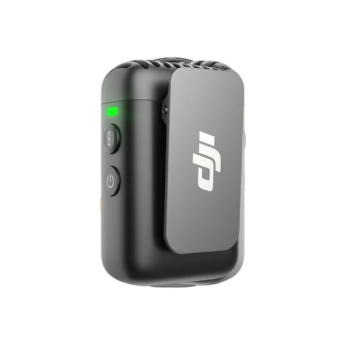 Small electronic device with buttons and a logo on a white background