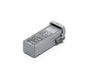 Gray battery pack with brand logo on a white background