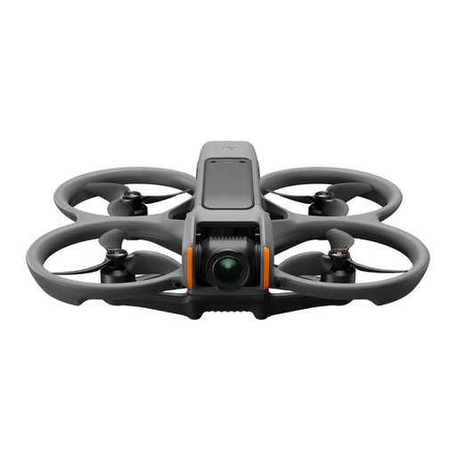 Gray drone with camera on a white background