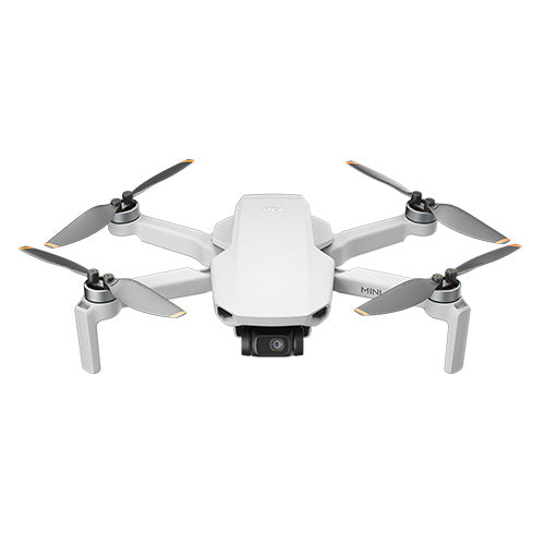 White drone with propellers on a white background