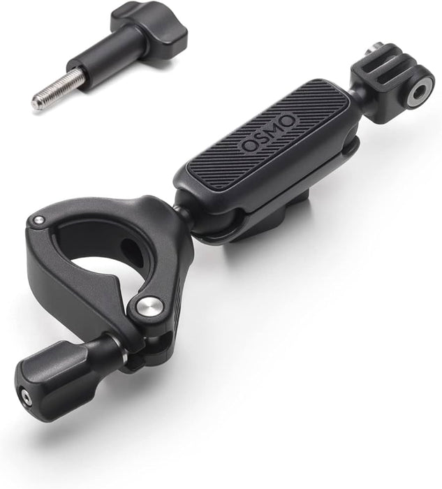 Black camera mount with 'OSMO' branding on a white background