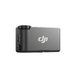 Black electronic device with DJI logo on a white background