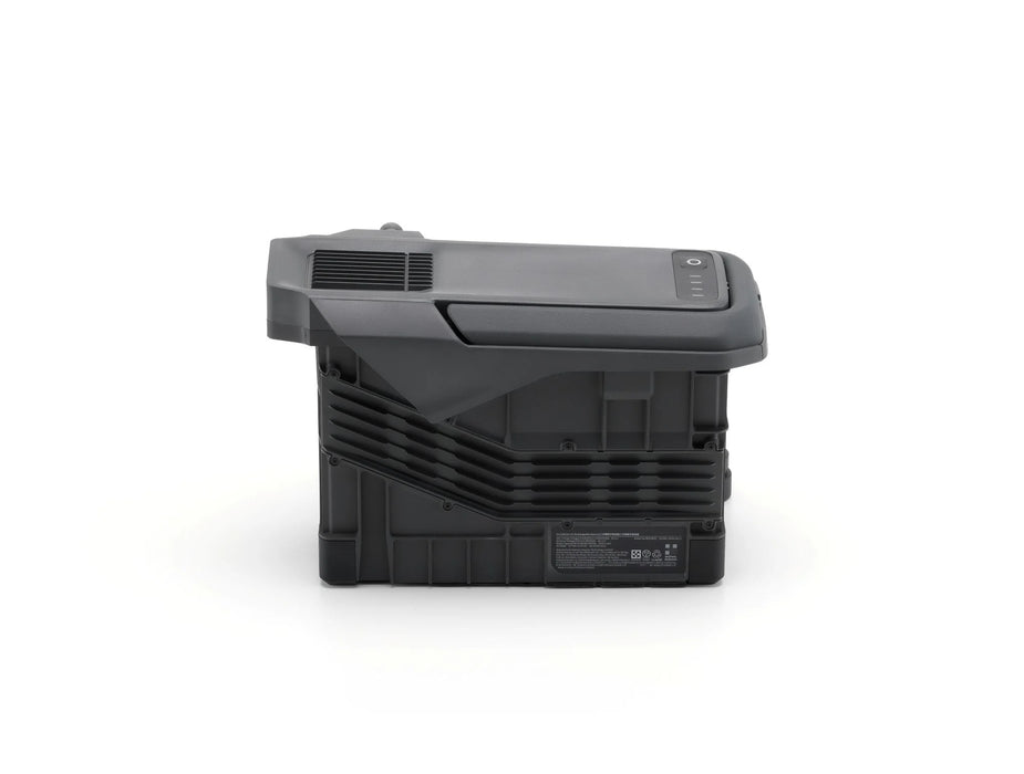 Black electronic device on a white background