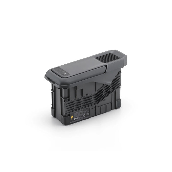 Black rectangular battery pack on a white background