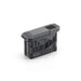 Black rectangular battery pack on a white background