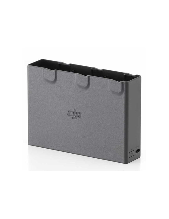 Black battery pack with DJI logo on a white background