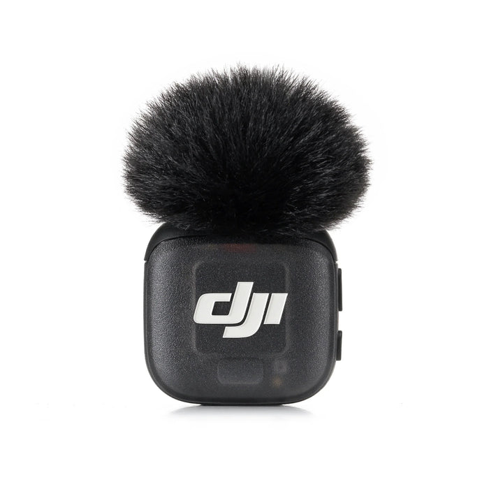 DJI microphone on a white background