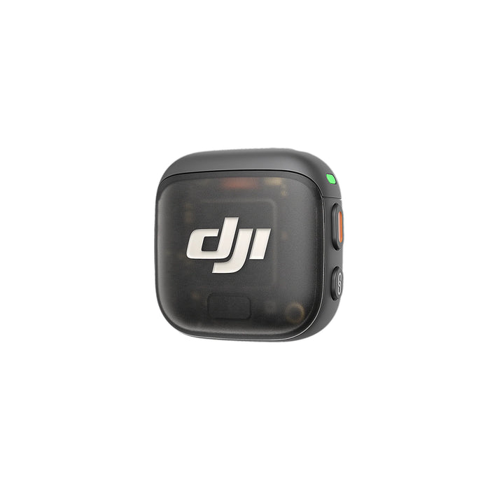 Black device with DJI logo on a white background