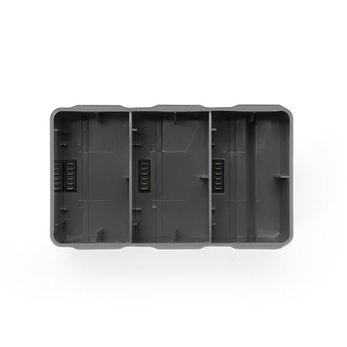 Gray plastic tool box on a white background