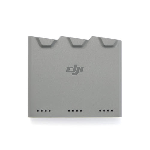 Gray battery pack with DJI logo on a white background