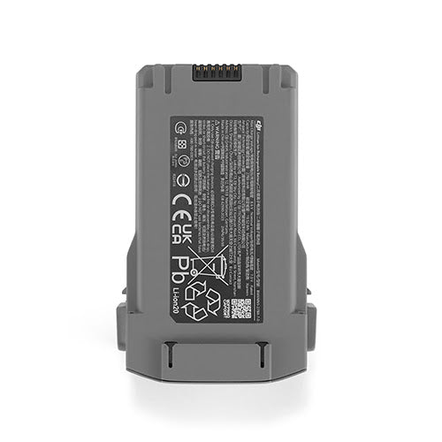 Gray battery pack with label on a white background